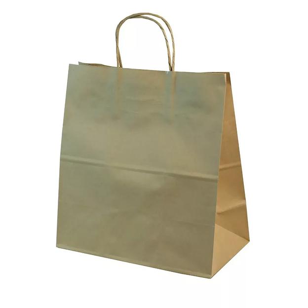 Крафт пакет с крученой ручкой 1 сл. 36х32х20 НМ, Опт фото 1