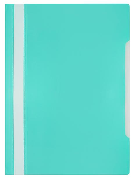 Папка-скоросшиватель Бюрократ Pastel -PSLAST/GRN A4 прозрач.верх.лист пластик мятный 0.14/0.18 фото 1