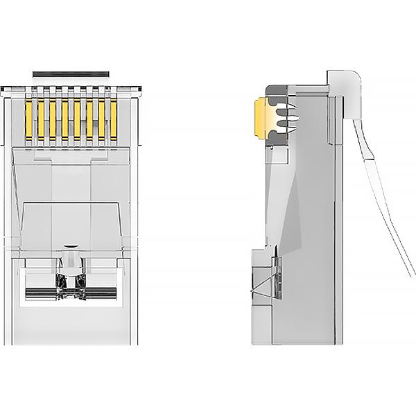 Коннектор Vention RJ45 (8p8c), FTP, cat. 5e, под витую пару, экранированный (50шт.) Vention Коннектор Vention RJ45 (8p8c), FTP, cat. 5e, под витую пару, экранированный (50шт.) (IDAR0-50) (IDAR0-50) фото 2