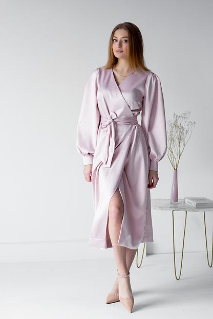 Платье «Грейс» цвет бледно-розовый ОПТ фото 1