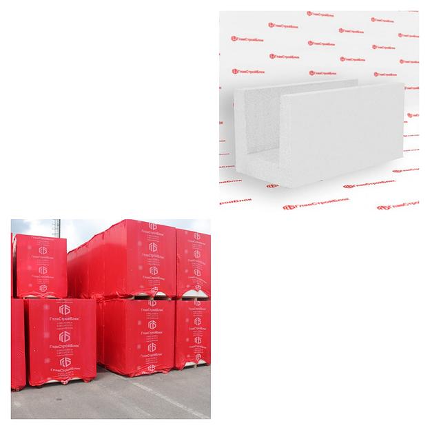 U-блок из газобетона D500, 200х250 мм фото 2