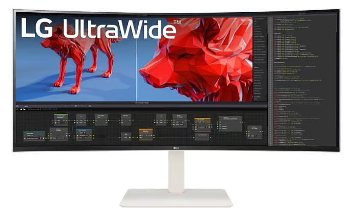 Монитор 38" LG UltraWide 38WR85QC-W NANO IPS 3840x1600, 144 Гц, 1 мс, 21:9, 600 кд/м2, 2хHDMI, 1хDP, USB-C, выход на наушники, изогнутый, белый фото 1