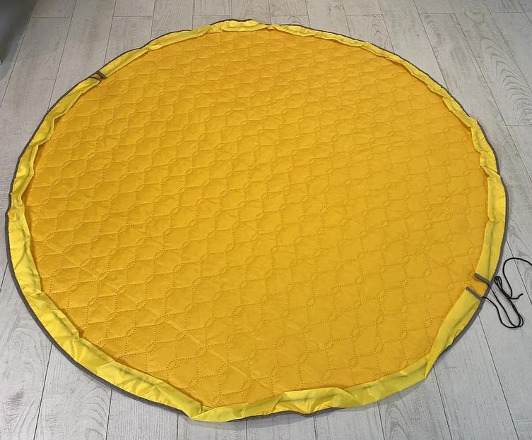 Утеплённый игровой коврик для хранения лего жёлтый ОПТ фото 5