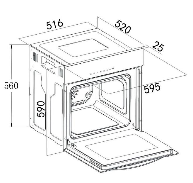 Духовой шкаф Электрический Weissgauff EOM 710 SB черный фото 2