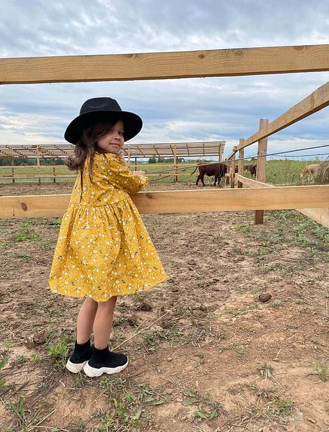 Платье MINI DI «Хлоя» цветочки на горчице, арт.130/825 ОПТ фото 6