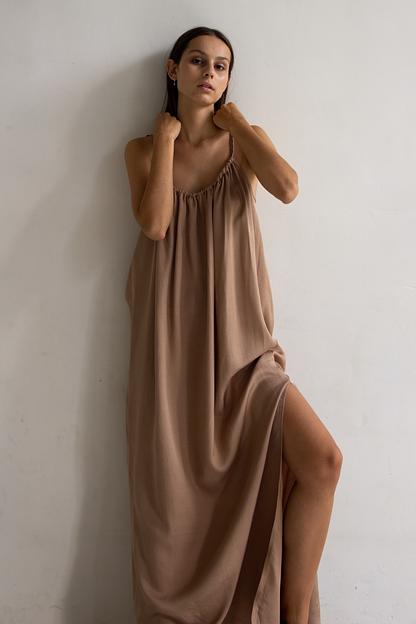 Сарафан длинный  TROPIC025/01/Бежевый  фото 2