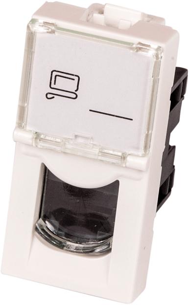 Вставка Lanmaster LAN-SIP-22U6-WH Mosaic 1xKeystone пластик (упак.:1шт) фото 1