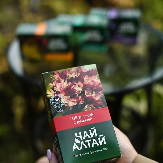 Чай "Алтай" зеленый с душицей, 100 гр, опт фото 3