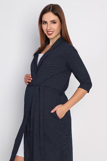 Комплект Style Magro для беременных и кормящих мам «Забота», тёмно-синий/белый (горох), опт фото 2