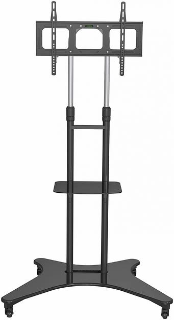 Стойка для телевизора Cactus CS-ST31, 37-75", напольный, мобильный, черный [cs-st31bk] фото 1