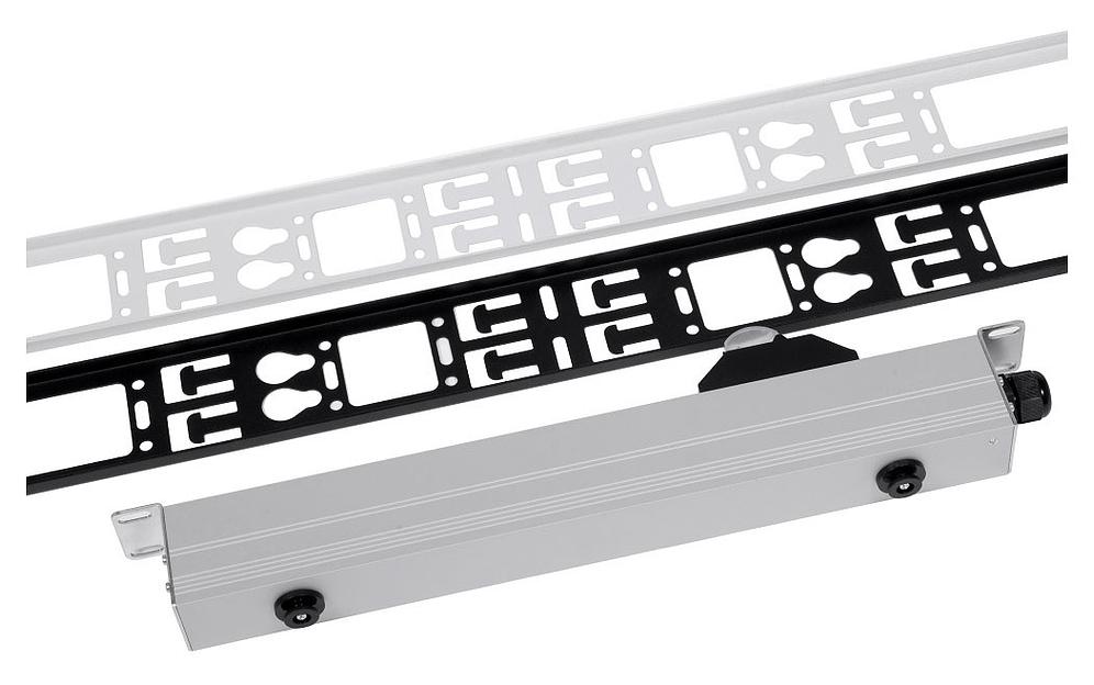 Кабельный органайзер Вертикальный ЦМО ВКО-М-42.75-9005 односторонний окна 42U глуб.:12мм фото 4