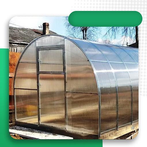 Теплица бюджетная 3×6 м, шаг 1 м фото 1