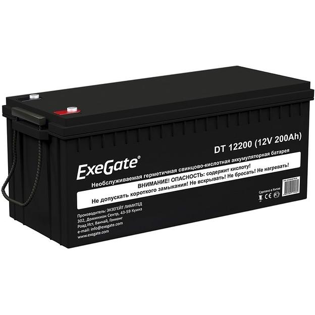 Exegate EX282991RUS Аккумуляторная батарея ExeGate DT 12200 (12V 200Ah, под болт М8) фото 1