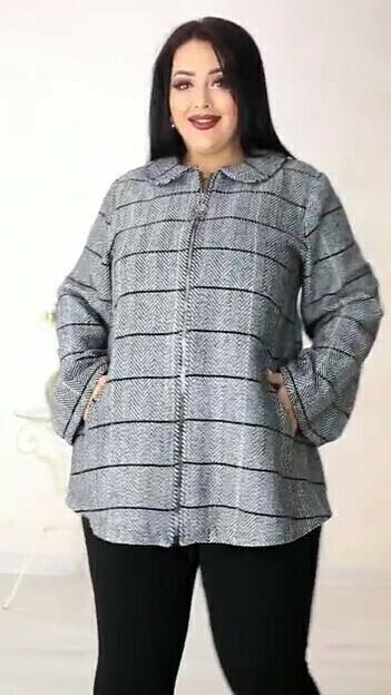 Кардиган серый в полоску, Опт фото 1