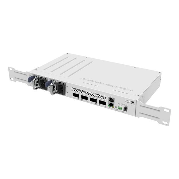 Коммутатор Mikrotik CRS504-4XQ-IN, 1x10Base-T/100Base-TX, 4xQSFP28, Switching capacity 800 Gbps (CRS504-4XQ-IN) фото 4