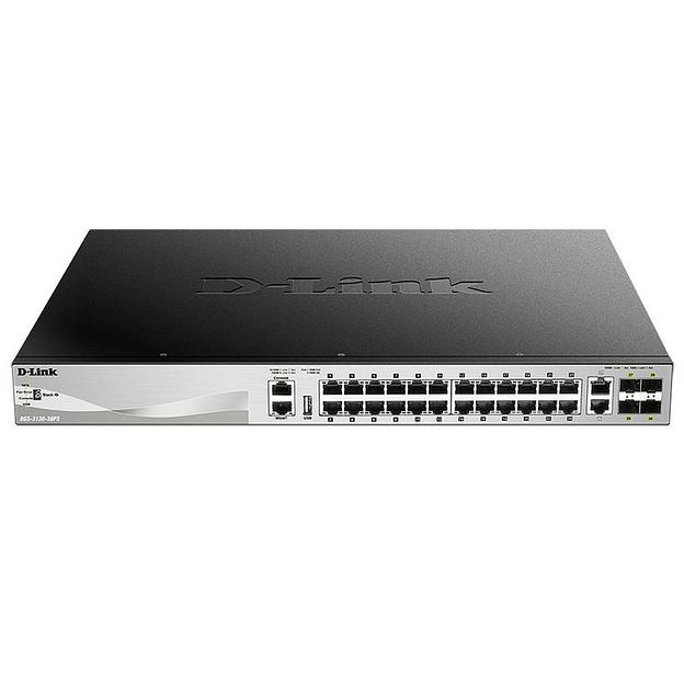 Коммутатор D-Link DGS-3130-30PS/B1A 24G 2x10G 4SFP+ 24PoE 370W управляемый фото 2