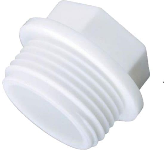 Заглушка резьбовая 20x1/2 полипропиленовая PPR белая фото 1