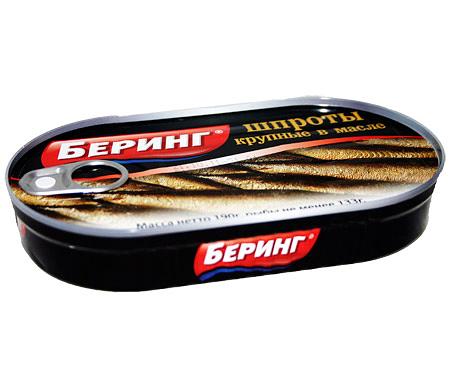 Шпроты в масле, Беринг, 190 г ОПТ фото 1