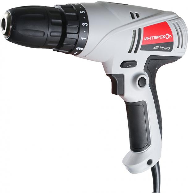 Дрель-шуруповерт Интерскол ДШ-10/260Э 260Вт патрон:быстрозажимной фото 1