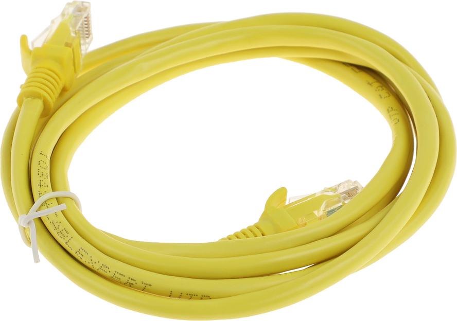 Патч-корд PP12-2M/Y 1000G UTP 4 пары cat5E CCA molded 2м желтый RJ-45 (m)-RJ-45 (m) фото 2