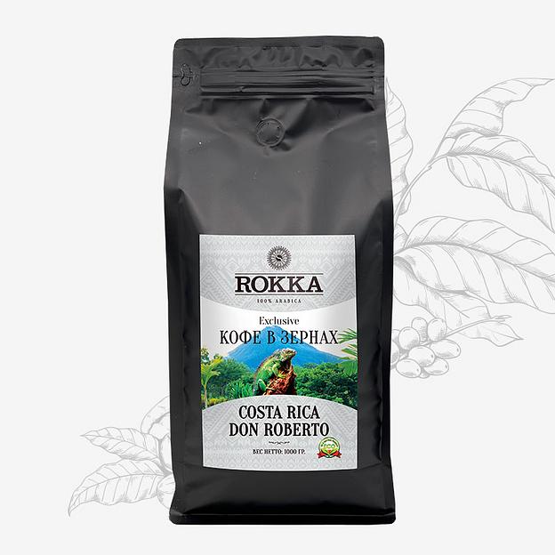 Кофе в зёрнах ROKKA «Коста-Рика Дон Роберто» 1 кг ОПТ фото 1