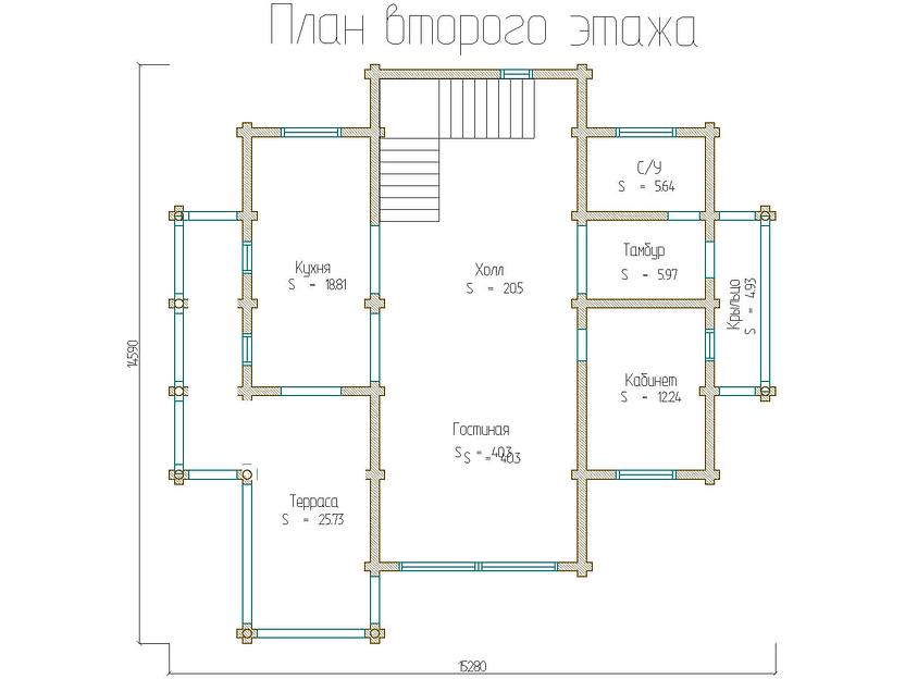 Проект дома ДД-254-6 15,3x14,5 фото 6