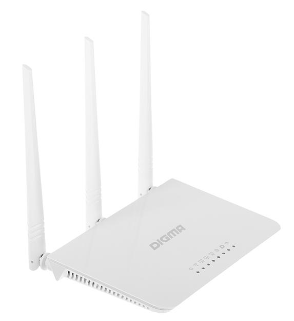 Роутер беспроводной Digma DWR-N302 N300 10/100BASE-TX белый фото 3