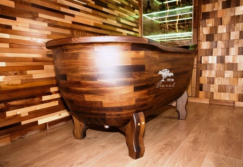 Ванна из дерева — Мореный дуб фото 1