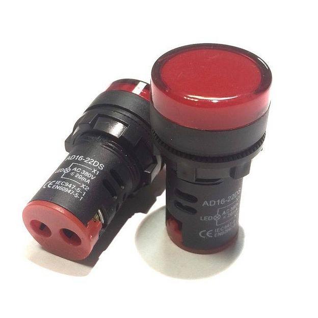 Лампа AD22DS(LED) матрица D22мм красный 230В-КЭАЗ фото 1