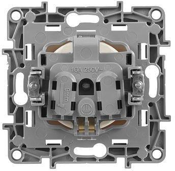 Розетка силовая Legrand Etika (672321) скрыт. зазем. IP21 слоновая кость фото 3