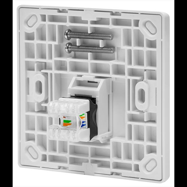 Абонентская розетка SNR, встраиваемая, под модули Keystone, 1 порт фото 2