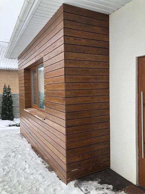 Облицовка фасада деревом фото 2