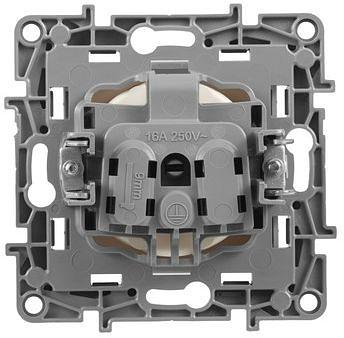 Розетка силовая Legrand Etika (672320) скрыт. зазем. IP21 слоновая кость фото 3