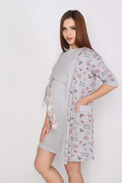 Комплект Style Magro для беременных и кормящих мам «Ангелочек», серый, опт фото 6