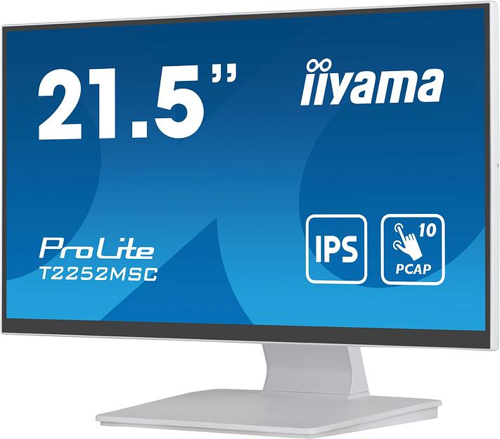 Монитор Iiyama 21.5" ProLite T2252MSC-W2 белый IPS LED 5ms 16:9 HDMI M/M матовая 250cd 178гр/178гр 1920x1080 DP FHD USB Touch 4.5кг фото 5