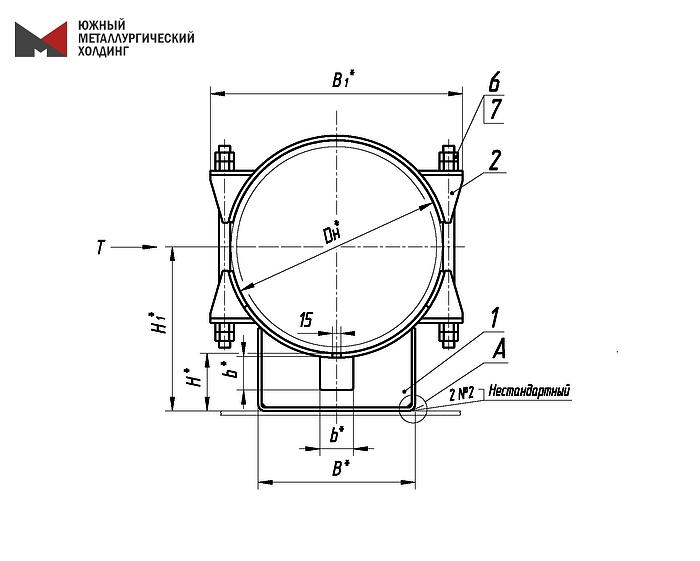 Опоры бугельные неподвижная ТПР.05.15(1).00.000 фото 1