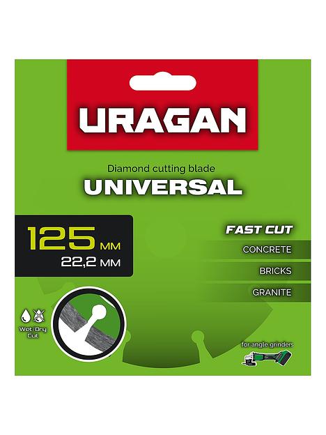 URAGAN UNIVERSAL 125 мм, диск алмазный отрезной сегментный (36705-125) фото 3
