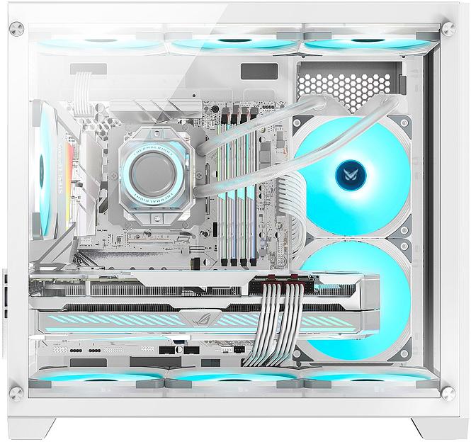 Корпус Formula Crystal Z5 белый без БП mATX 11x120mm 2xUSB2.0 1xUSB3.0 audio bott PSU фото 4