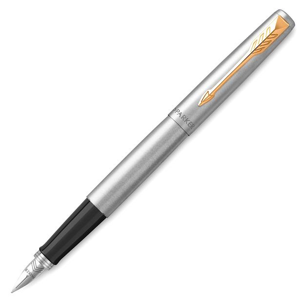 Ручка перьев. Parker Jotter Core F691 (CW2030948) Stainless Steel GT M сталь нержавеющая кор.карт. фото 1