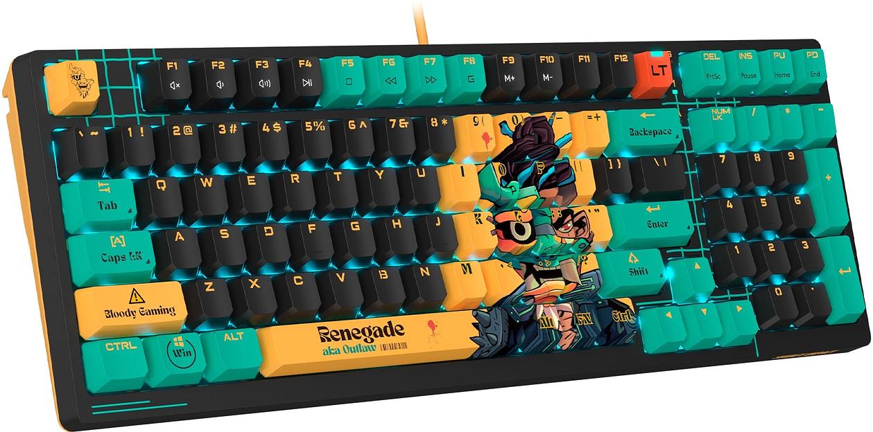 Клавиатура A4Tech Bloody AT98 Renegade механическая черный/зеленый USB for gamer LED (AT98) фото 7