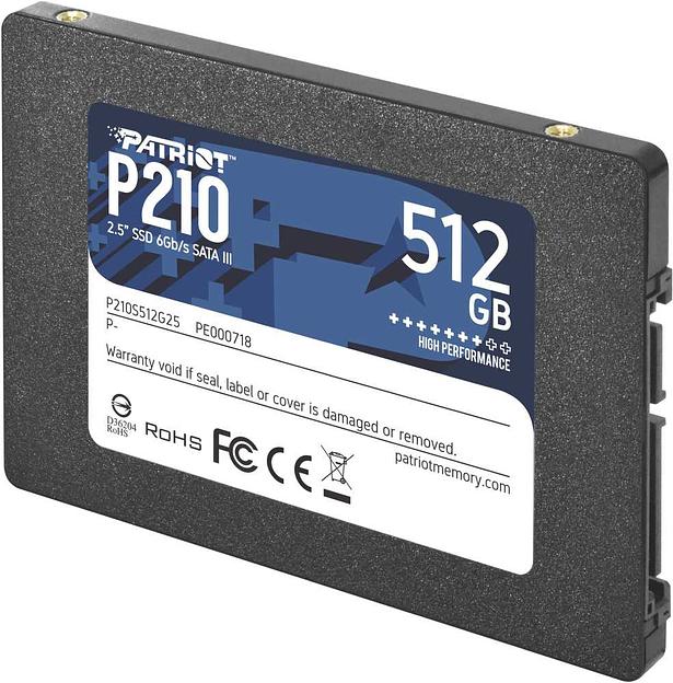 Накопитель 2.5" SSD Patriot P210 P210S512G25 512Gb, SATA III фото 3