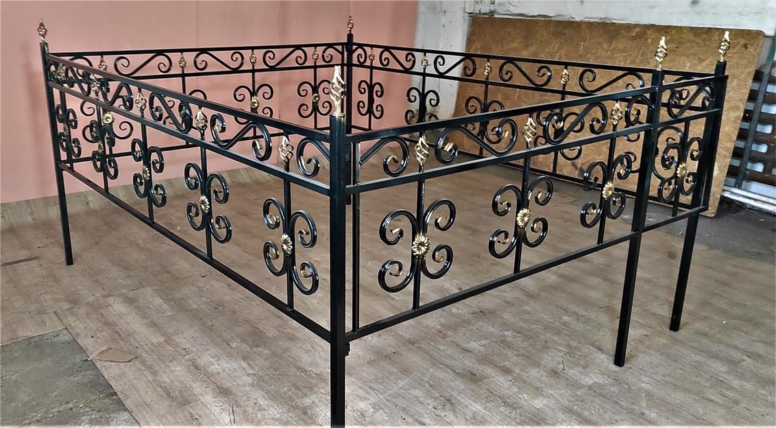 Металлическая ограда № 6 для кладбища, опт фото 1