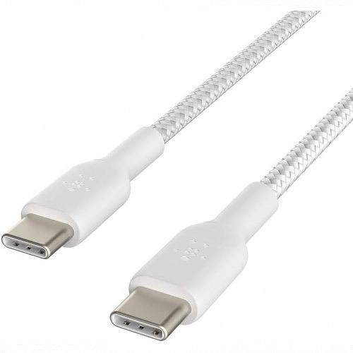Кабель Belkin USB-С - USB-С  BRAIDED  1m  white CAB004BT1MWH фото 1