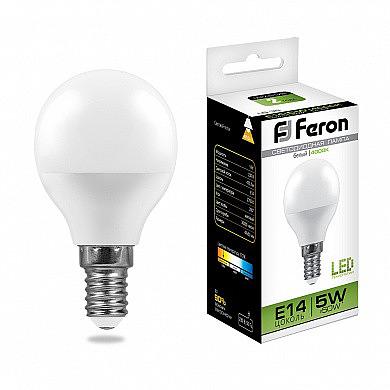 Лампа светодиодная LB-38 (5W) 230V E14 4000K G45 фото 1