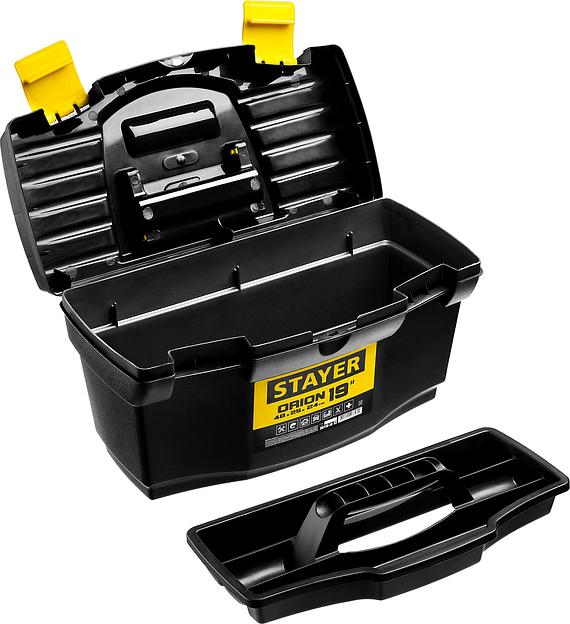 STAYER ORION-19, 480 х 250 х 240 мм, (19″), пластиковый ящик для инструментов (38110-18) фото 3