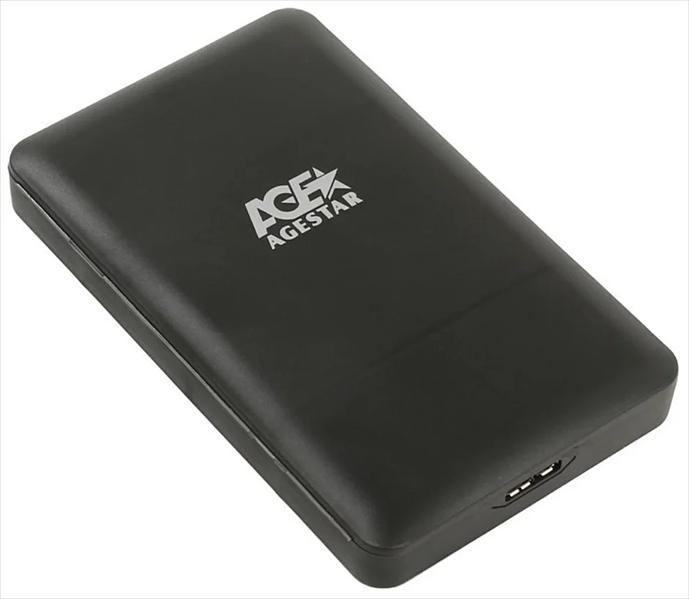 Внешний корпус для hdd AgeStar 3UBCP3 SATA пластик черный 2.5" (3UBCP3 black) фото 1