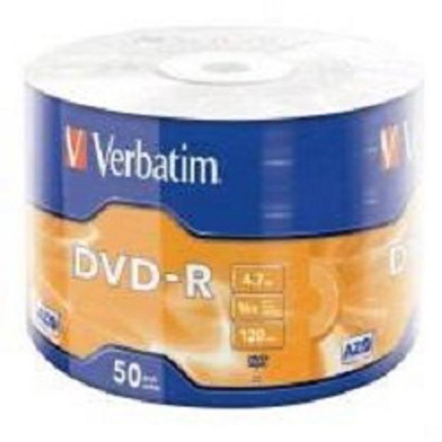 Verbatim Диски DVD-R 4.7Gb, 16-x Data Life (50 шт) (43791) фото 1