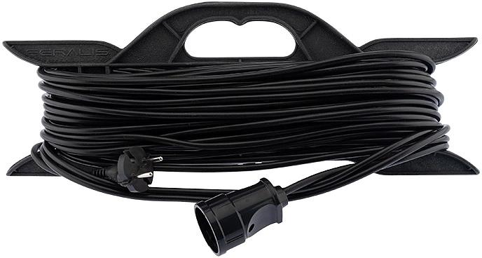 Удлинитель силовой PROconnect ПВС (11-7103) 2x0.75кв.мм 1розет. 30м ПВС 6A пласт.рамка черный фото 2