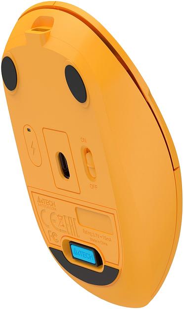 Мышь A4Tech Fstyler FG15C Air2 желтый оптическая (1200dpi) беспроводная USB фото 9