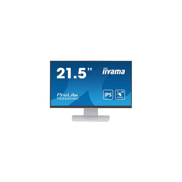 21.5" Монитор Iiyama ProLite T2252MSC-W2, 1920x1080, IPS, 1хHDMI, 1хDP, белый фото 1